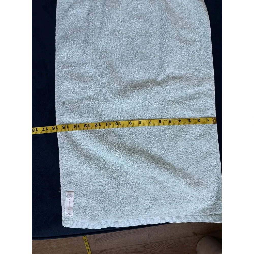 Vintage The Water Works Light Blue Bathroom Hand Towels With Satin Flower Border